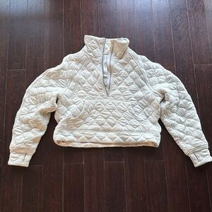 lululemon athletica White Quilted Sweatshirt